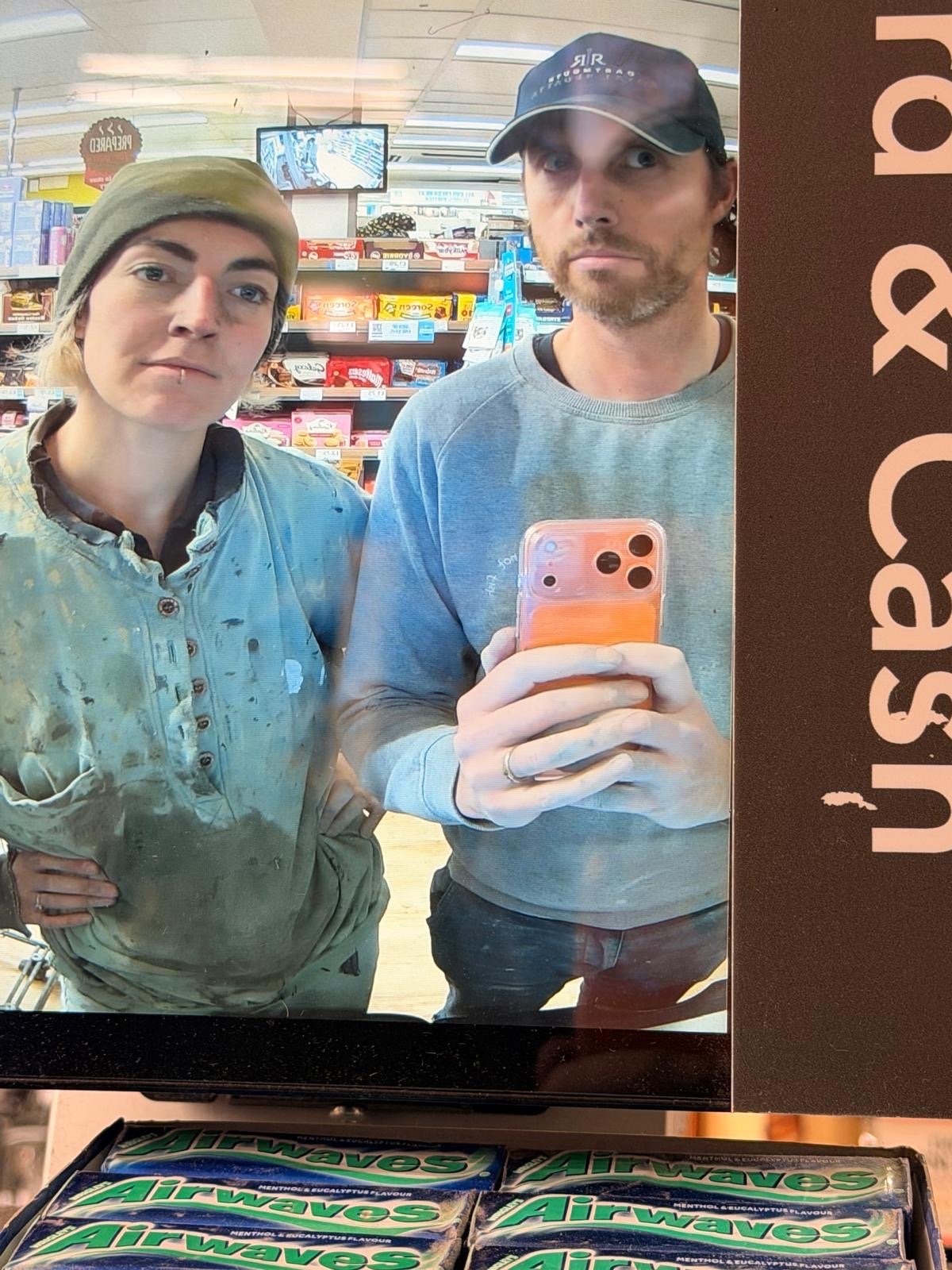 Wedding couple in a shop